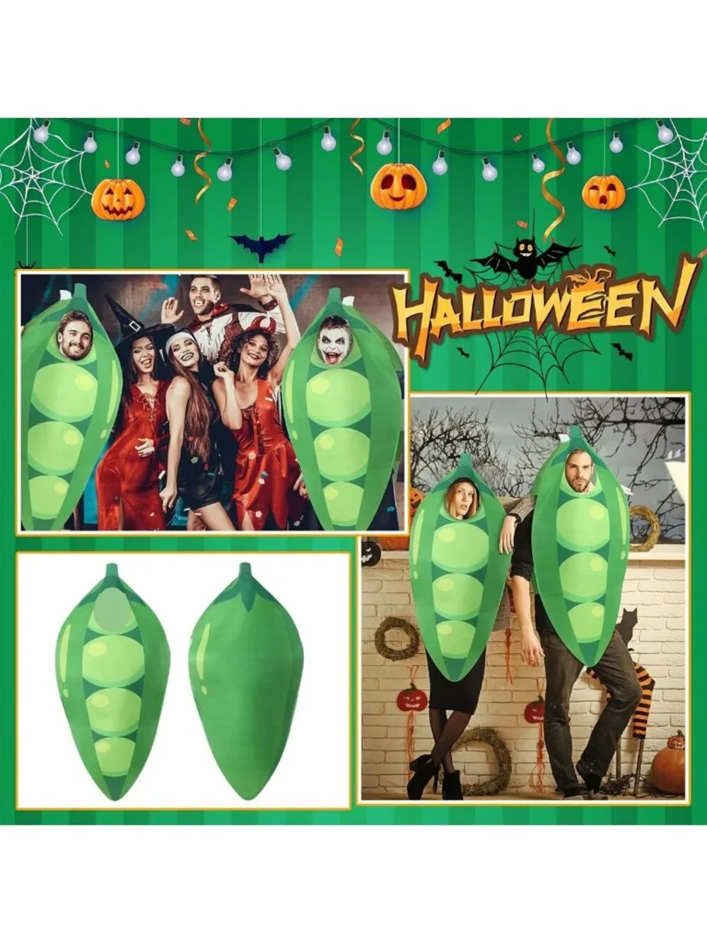 Couples Halloween Costumes Set - 2Pcs Adult Outfits for Cosplay & Dress Up